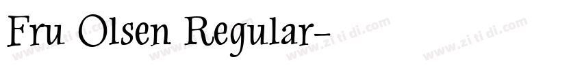 Fru Olsen Regular字体转换